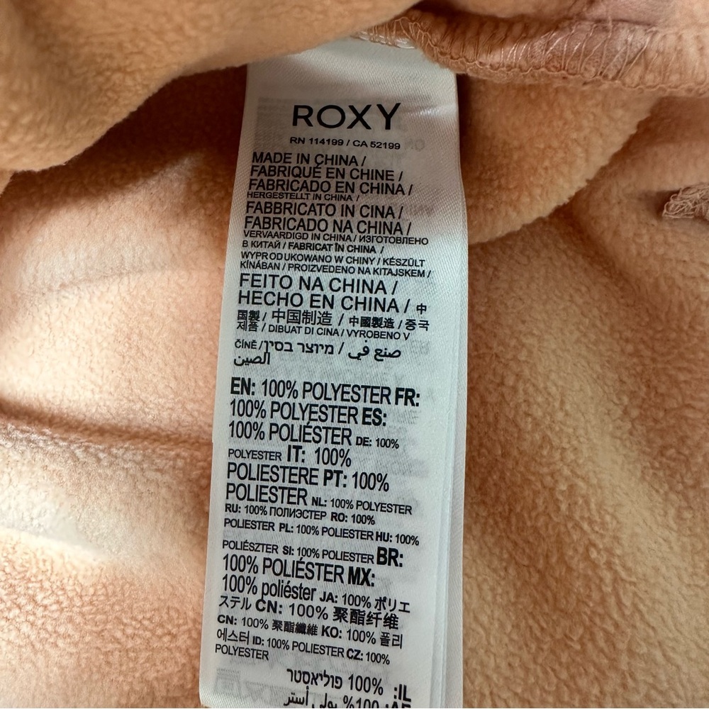 Roxy Women’s Sherpa Shacket Button Front Cozy Pockets Size Medium Coral New - Picture 13 of 13